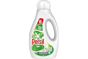 Persil Bio Laundry Washing Liquid Detergent 1st time removal of tough stains outstanding stain removal in quick & cold washes 35 washes (945 ml)