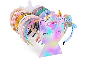 MHJY Porte Serre Tête Enfant - Support Serre Tête Licorne Organisateur en bois pour Filles - Chambre Décor