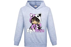 YUANZLN Aphmau Girls Hoodie Sports Sweatshirt Kids Casual Clothing Cute Cartoon Printed Clothes Top