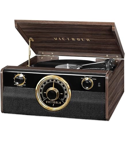 Supporto Per Vinili Victrola VA-65-ESP – Porta Dischi Da Tavolo In Legno Espresso – Capacità 25 LP - 3