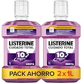 Listerine Total Care Fluoride Mouthwash, 1 L, 2 pcs | 10 Benefits in 1, 12 Hours Protection, Strengthens Enamel, Protects Gum