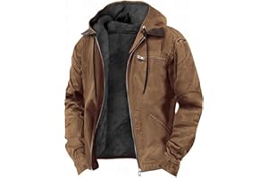 Duohropke Herren Winterjacke Parka Warm Gefüttert Fleece Innenfutter Hooded Bomberjacke Übergangsjacke Modern Jacke Mit Kapuze Hoodie Sweatjacke Kapuzenpullover