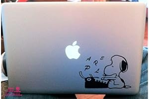 Artstickers. 15" 17" Laptop Sticker Snoopy Design Sticker for MacBook Pro Air Mac Laptop Black Spilart Gift Registered Trademark