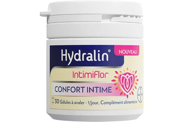 Hydralin IntimiFlor - Complément alimentaire - Un programme de 30 jours pour le confort intime féminin - 30 comprimés - Fabriqué en France