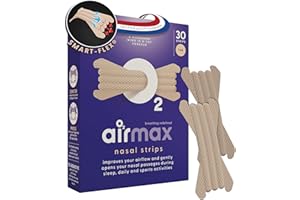 Air Max Nasal Strips - 30 Nose Strips Extra Strength Tan - Works Instantly and Opens Nasal passages & Increase Airflow | Improve Sleep, Reduce snoring, Relieve Nasal Congestion and use During Sports