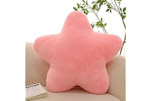 AEBDGDD Cuddly Cushion Children's Star Cushion, Plush Cushion Decorative Cushion for Children's Room, Bedroom Decoration, Soft Fluffy Star Shape Decorative Cushion Sofa Cushion, Cute Plush Toy, Soft Girl Gift