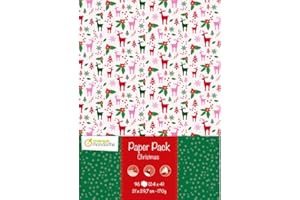 ‎AVENUE MANDARINE Avenue Mandarine CC039C Paper Pack, 96 Bogen aus Papier 170g (24 Designs x4), DIN A4, 21 x 29,7 cm, ideal für Bastelprojekte, 1 Pack, Weihnachten