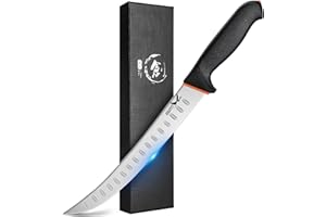 Golden Bird Couteau de boucher professionnel lame de 26 cm ultra tranchante, poignée ergonomique, idéal pour découper la viande, le jambon et le barbecue