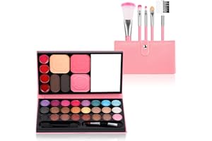Aomig Maquillaje para Niñas, 6 Pcs Juego de Maquillaje Lavable, Juegos de Belleza Cosméticos para Niñas Regalo de Princesa para Niñas en Fiesta Cumpleaños Navidad (Rosado)
