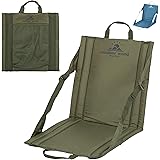 Outdoor World, sedia pieghevole portatile, leggera, imbottita, compatta, con schienale, impermeabile, cuscino per seduta da s