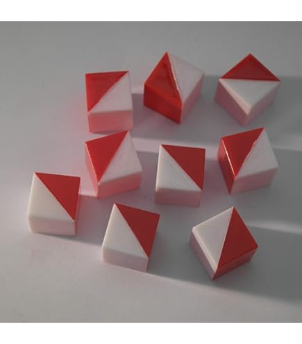 Cubi Per Test WPPSI - 14 Pezzi Con Cubi Kohs Bicolori Rosso/Bianco - Foto 14