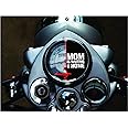 ISEE 360 Glass Mom is Waiting at Car Bike Sticker, 0.03 x 2.75 x 1.96 Inches, Black White Red
