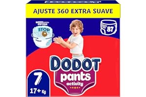 Dodot Pañal-Braguita Activity Pants, Talla 7 (17+ kg), 87 Pañales, Con Ajuste 360 anti-fugas extra suave