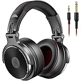 OneOdio Hi-Res Over Ear Headphone Wired Closed-Back DJ Studio Headphones for Monitoring and Mixing, Soft Protein Leather Earc