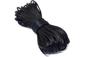 GOS BEST SUPPLIES Cordón Cuerda Hilo Cola de Ratón Satinado Material para Abalorios Manualidades Bricolaje Trabajos Manuales Bisuteria Kumihimo Rat Tail Cord 10 Metros Ancho 2 mm