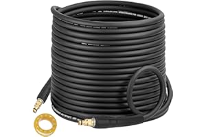 CHAMSUREUK 20M/64FT High Pressure Washer Replacement Hose for Kärcher K Series Domestic Pressure Washers K2, K3, K4, K5, K7, Accessories Extension Water Clean Pipe, Click Type Plug Quick Connector