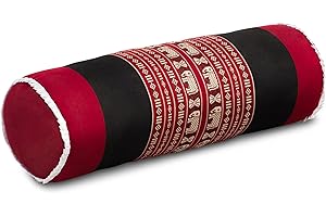 ‎LIVASIA livasia Nackenrolle extralang Nackenstützkissen, Nackenkissen, Sofakissen Muster, Beinlagerungskissen Kapok, Armlehne Palettenmöbel, Garten und Balkon, handgefertigt Ø 17x56cm