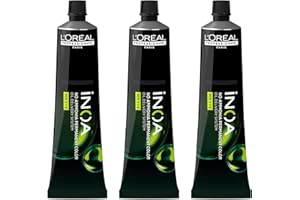 L'ORÉAL PROFESSIONNEL PARIS L'OREAL PROFESSIONNEL - Coloration D'Oxydation Permanente - Couvre 100% Des Cheveux Blancs - +48% De Brillance - Formule Végane - Sans Ammoniaque - iNOA Fondamentale : Blond Profond 7.0 - 3x60ml