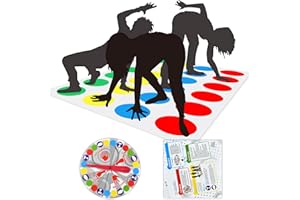 ANBOBILI Twisting Spiel, Twisting Game für Kinder & Erwachsene, Bodenspiel mit Spielmatte, Balance Floor Spiel Pad Mat, Teamspiel, Familienspiel, Geschicklichkeitsspiel, Lustiges Spiel für Kindergeburtstage