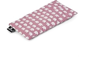 Yoga Studio Organic Elephant Eye Pillow - 23cm x 12/13cm, Organic Lavender & Linseed Scented Yoga Pillow for Tired Eyes, and Headaches
