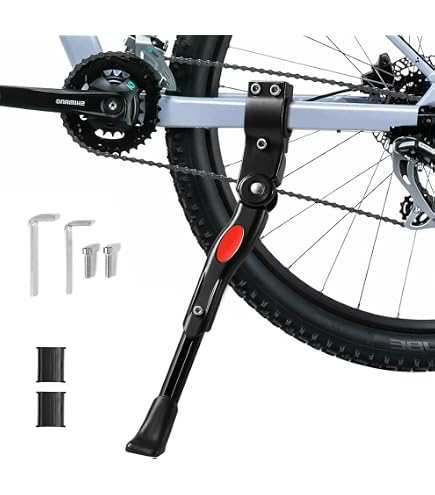 Béquille Réglable Pour Vélo Enfant 14-16-20 Pouces - Alliage Aluminium - Pied Caoutchouc Antidérapant - VTT Et Ville