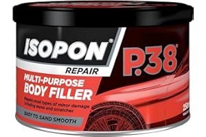 PARTS PANEL U Pol P38 Easy Sand Body Filler Paste 250ml | Two Part Polyester Car Repair Kit for Dents, Scratches, Holes | Paintable Smooth Finish | Metal & GRP Compatible