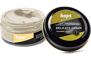 Kaps Crème Délicate – Crème De Cirage Cuir Naturel Et Synthé – Soin Chaussures Professionnel – Soin Intensif Du Cuir Et Nourrissant– Pot Verre 50ml – Plusieurs Couleurs