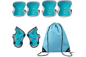 DKDDSSS 8 Pcs Knee Pads for Kids, Kids Knee Pads Elbow Pads Wrist Guards Set, Kids Protective Gear Set, for Girls Boys Roller Skates, Skateboard, Bike, Cycling Age 3-10 Years