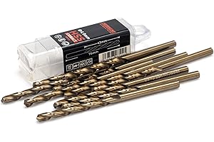 Ferrcan Punte per metallo HSS DIN338 M35 5% cobalto per forare in acciaio inox, ferro e altri metalli (confezione da 10 pezzi per misura) (4mm)