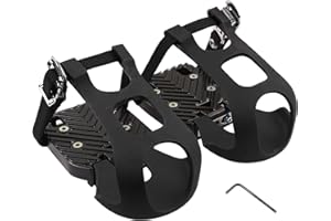 CyclingDeal Bike Bicycle Toe Clips Cage ONLY - Compatible with Peloton Bike & Bike+ Pedals Adapters - Convert Look Delta Pedals to Dual Function Pedals - Ride with Sneakers