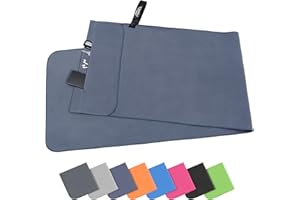 Pameil Gym Towel with Zipper Pocket |120x50cm| Microfibre Quick Dry Towel Absorbent Workout Sweat Towels for Gym Fitness,Yoga, Camping,Sports