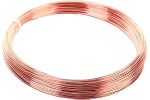 DZDSBB Filo di Rame,Filo Rame,Filo Metallico per Bigiotteria,Filo Metallico,Filo di Rame per Gioielli,Filo Rame per Gioielli,Filo per Gioielli,ø 1.0mm-20m,Senza Vernice Cu 99 Filo per Bricolage