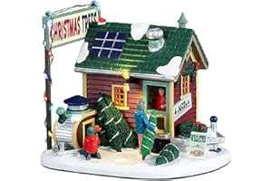 Lemax Vail Village Illuminato Edificio: Piccolo lotto Di Alberi Di Casa, Resina