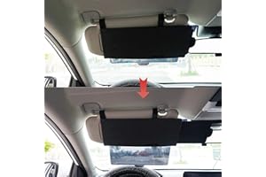 BAYINBROOK Prolunga Visiera Parasole per Auto, Estensore Parasole per Guidatore in Auto, Aletta Parasole Estendibile Antiriflesso Auto per Parabrezza e Laterale Auto, Protezione dai Raggi UV (Trasparente)