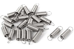 UXCELL sourcing map 0,5mm x 6 x 25mm Inoxidable Acero Doble Gancho Pequeño Tensión Resorte 24Uds