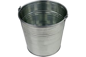 SATOHA Zinkeimer Blecheimer verzinkt 10 Liter Wassereimer Metalleimer Eimer Dekoeimer (10 Liter)