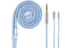 Yinyoo 16 Core MMCX Balanced Cable, 4.4mm Silver Plated Upgrade Earphones Cable, Compatible with SE535 UE900 LZ A4 A5 Tin Audio T2 T3