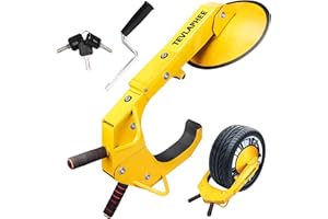 Tevlaphee Wheel Lock - Anti-Theft Car Boot Clamp for Cars, Trucks, SUVs, Campers With Upgraded Dual Lock Adjustable Lug Nuts Cover