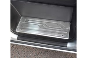 ALVM PARTS & ACCESSORIES 4pc Chrome de seuil de portière couvertures protecteurs pour s'adapter au Transit Custom (2012 +)