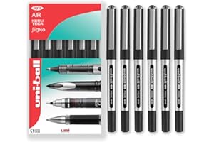 ‎UNI-BALL uni-ball Eye Micro UB-150 Gelschreiber, 0,5 mm, in Geschenkbox, Schwarz, 6 Stück