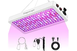 DRAGONLIGHT 2024 Neueste BW2000 Pflanzenlampe LED Vollspektrum mit UV IR, Doppelchips LED Grow Lampe mit 3-Meter-Kabel für Gewächshaus und Zimmerpflanzen Gemüse und Blumenanbau [Weiß]