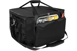 bruwaa Torba do grillowania do pieca outdoorowego Ninja Woodfire OO101EU, 600D Oxford BBQ, materiał ochronny na akcesoria piknikowe, miękka ochrona, wyściełane uchwyty (tylko torba)