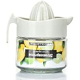 Promosyonca Cam Narenciye Sıkacağı, Plastik Başlıklı, 425ml Kapasiteli (Beyaz)