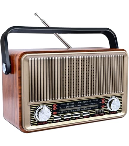Radio Vintage Halterrego Ondes AM/FM/USB/SD - Aspect Bois | Radio Ancienne