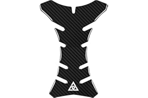 Autodomy Paraserbatoio Moto Fibra di Carbonio Nera | Protezione Serbatoio per Moto V2 20x14 cm | Copri Serbatoio Moto Universale Resistente a Pioggia e Sole