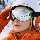 Bellasimo Kayak Snowboard G&ouml;zl&uuml;ğ&uuml; Buğulanmaz Değiştirilebilir G&uuml;m&uuml;ş Camlı Antifog Kar G&ouml;zl&uuml;k