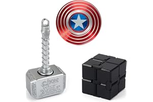 DILABNDA Cool Fidget Spinner zestaw fidget spinner, zestaw zabawek metalowych, prezent dla nastolatków, dzieci i dorosłych, redukcja stresu i lęku (3 sztuki)