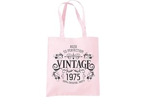 Dead Set Studio 50th Birthday Gifts For Women, Vintage 1975 50th Birthday Gift Bag, Women's 50th Birthday Presents, 50th Gifts Wrapping Alternative, 50th Gift For Her