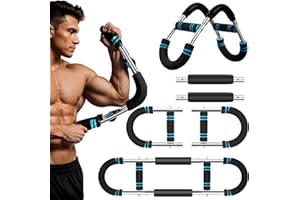 GENERIC Shaker Twister Arm Trainer, 66-110lb Adjustable Chest Workout Equipment, Chest Trainer for Men, Arm Workout Equipment, Portable Detachable Spring Resistance Home Fitness Equipment, Blue
