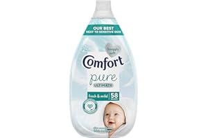 Comfort Pure Ultimate Fresh & Mild Ultra Concentrated Fabric Conditioner Dermatologist-Recommended Gentle Next to Sensitive Skin 58 washes (870 ml)